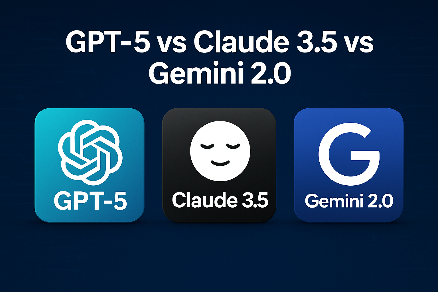 GPT-5 vs Claude 3.5 vs Gemini 2.0 — Full Comparison